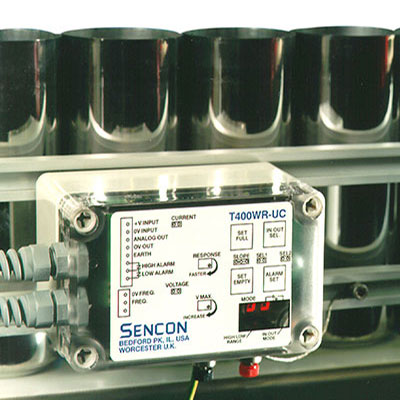 linear mass sensor for monitoring can density on single file conveyors
